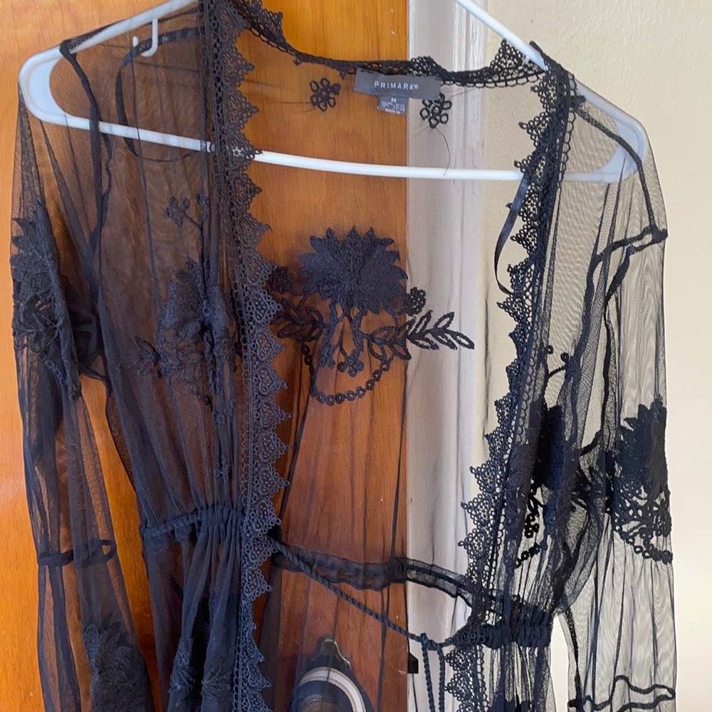 Long body lace cover up